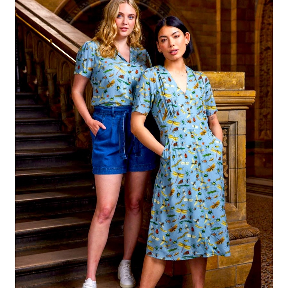 Joanie x Natural History Museum Cute Bug Dress - Vintage Cut - NWT